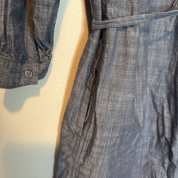 Patagonia W's Settler's Dress Chambary Blue Women’s Size 10 GUC Organic Cotton - Picture 7 of 11